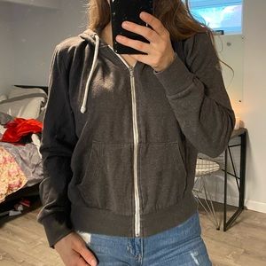 Charcoal Zip Up Hoodie